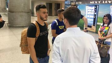 Lorenzo González, a su llegada al aeropuerto de Málaga.