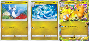 pokemon tcg pocket arboleda de eevee dratini dragonair dragonite