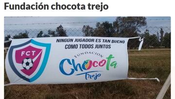 Pancarta de la Fundación Chocota Trejo, en Santiago del Estero.