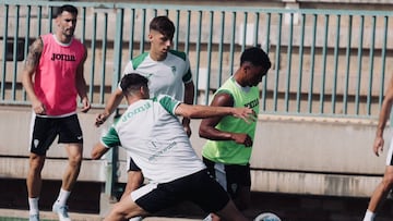Dalisson, en el entrenamiento de esta mañana