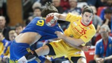 Niko Mindegia, en un partido de España