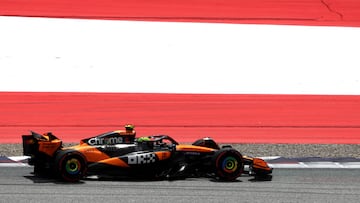 Formula One F1 - Austrian Grand Prix - Red Bull Ring, Spielberg, Austria - June 28, 2025 McLaren's Lando Norris during practice REUTERS/Leonhard Foeger