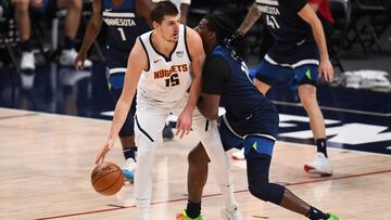 Nikola Jokic, durante el partido de la NBA que ha enfrentado a Denver Nuggets y a Minnesota Timberwolves