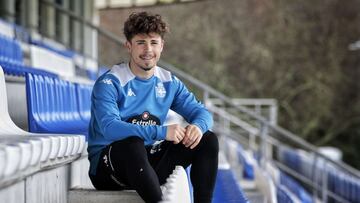 Entrenamiento Deportivo de La Coruña. entrevista Mario Soriano