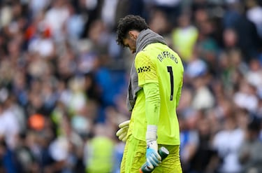 James Trafford tras la derrota del Manchester City frente al Brighton & Hove Albion. 
