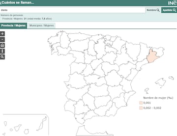 niñas mujeres llamadas zelda españa ine instituto nacional estadistica