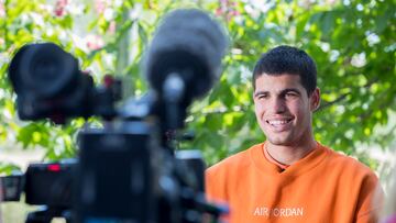 Carlos Alcaraz, en el Media Day del Mutua Madrid Open.