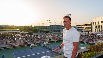 El tenista español Rafa Nadal, durante la celebración del Rafa Nadal Open by Movistar.