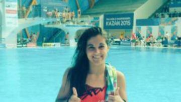 Rocío Velázquez en la piscina de Kazán.