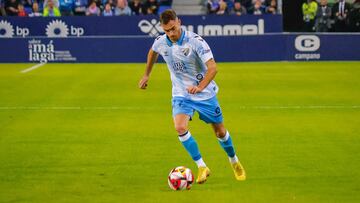 Juan Hernández, con el Málaga,