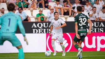 El Albacete, ante el Racing.