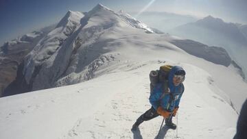 Alberto Zerain, durante la ascensión al Dhaulagiri