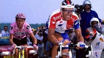 El día que Bruyneel hizo "tras moto" a rebufo de Indurain