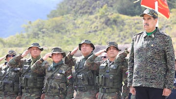Venezuela's President Nicolas Maduro attends the closing ceremony of the second Revolutionary Special Operations Course (COER), held at the Command Action Group of the Bolivarian National Guard at Macarao parish, in Caracas, Venezuela, August 28, 2025. Miraflores Palace/Handout via REUTERS THIS IMAGE HAS BEEN SUPPLIED BY A THIRD PARTY
