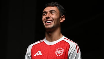 LONDON, ENGLAND - JULY 02: Arsenal unveil new signing Martin Zubimendi at Emirates Stadium on July 02, 2025 in London, England. (Photo by Stuart MacFarlane/Arsenal FC via Getty Images)