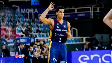 Tyson Pérez, durante un partido de esta temporada con el MoraBanc Andorra.