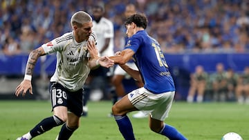 24/08/2025 PARTIDO PRIMERA DIVISION
OVIEDO - REAL MADRID
CAÑO DE FRANCO MASTANTUONO A OIER LUENGO