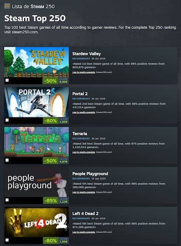 steam top 250 stardew valley portal 2