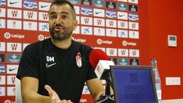 Diego Martínez durante la rueda de prensa.