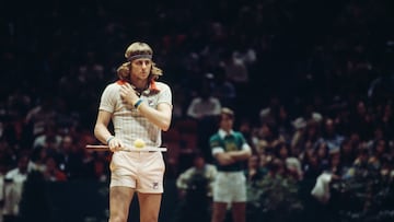 Swedish tennis player Björn Borg competing in the US Open Tennis Championships in New York, September 8th 1978. (Photo by UPI/Bettmann Archive/Getty Images)
