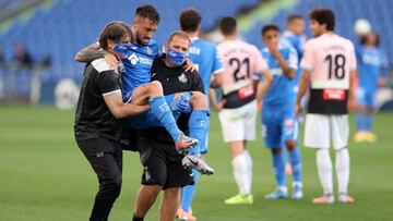 Cabaco se fue lesionado en el partido ante el Espanyol