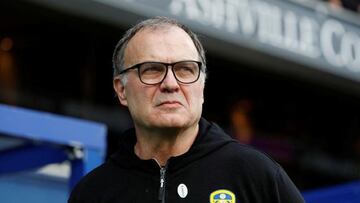 Bielsa en un partido con el Leeds