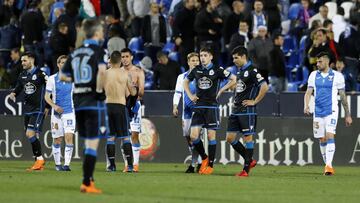 20/04/18 PARTIDO PRIMERA DIVISION LEGANES DEPORTIVO A CORUÑA
TRISTEZA DE LOS JUGADORES DEL DEPORTIVO