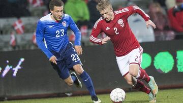 Daniel Wass, con su selección.