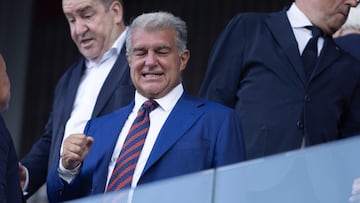 Joan Laporta, durante el Gamper del pasado domingo.