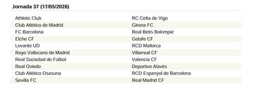 El calendario de LaLiga EA Sports 25/26 