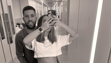 Jordi Alba y Romarey Ventura esperan su tercer hijo