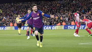 Messi marcó el segundo gol ante el Atlético.