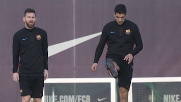 Leo Messi y Luis Suárez.