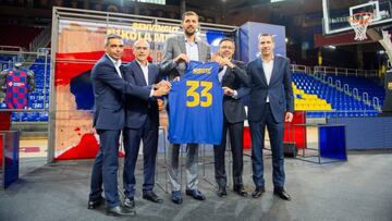 Mirotic, presentado con el Barça: "Quiero marcar una época aquí"