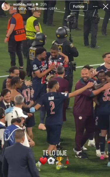 Relacionan a Wanda Nara con un futbolista del PSG: “Te lo dije”