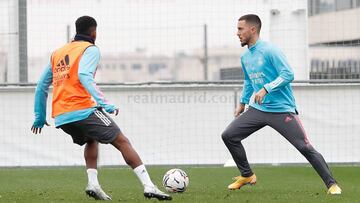 Hazard, en la sesión de este sábado.