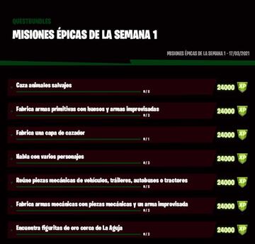 Fortnite Temporada 6: misiones épicas de la Semana 1