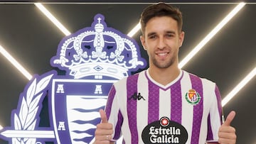 Valladolid 5/8/2025. Mohamed Jaouab presentado como nuevo jugador del Real Valladolid. Photogenic/Miguel Ángel Santos