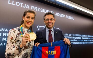 Carolina Marín, jugadora española de bádminton que compite en la categoría individual.