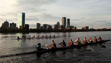 Preparando la regata en Massachusetts