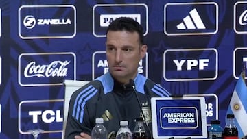 El piropo de Scaloni al Real Madrid cuando le preguntan por Mastantuono