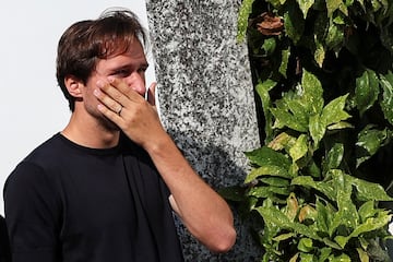 Federico Chiesa el día de la ceremonia fúnebre del futbolista portugués del Liverpool Diogo Jota y su hermano André Silva.