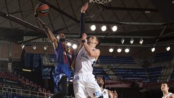 BARCELONA, SPAIN - JANUARY 26: Cory Higgins, #22 of FC Barcelona in action during the 2020/2021 Turkish Airlines EuroLeague Regular Season Round 22 match between FC Barcelona and Zenit St Petersburg at Palau Blaugrana on January 26, 2021 in Barcelona, Spain. (Photo by Rodolfo Molina/Euroleague Basketball via Getty Images)
PUBLICADA 27/01/21 NA MA26 2COL