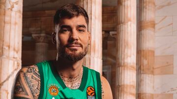 Juancho Hernangómez, con la camiseta del Panathinaikos.