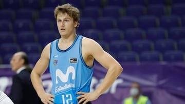 Diego Alderete, jugador del Movistar Estudiantes, durante el partido contra el TD Systems Baskonia.