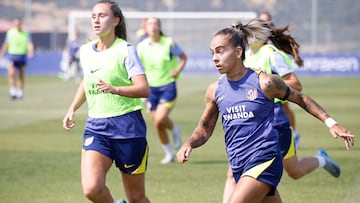 Maca Portales, entrenando con el Atlético en Los Ángeles de San Rafael.