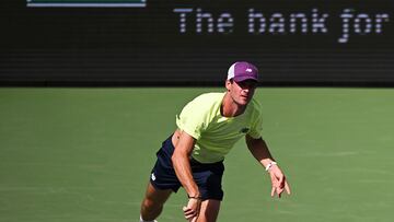 Tommy Paul en su partido contra Luca Nardi en Indian Wells.