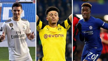 Brahim Díaz, Jadon Sancho y Callum Hudson-Odoi.