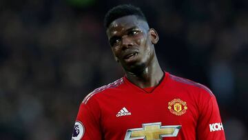 El centrocampista francés del Manchester United, Paul Pogba, durante un partido.