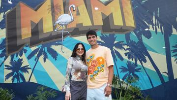 La cantante Natti Natasha y Carlos Alcaraz.